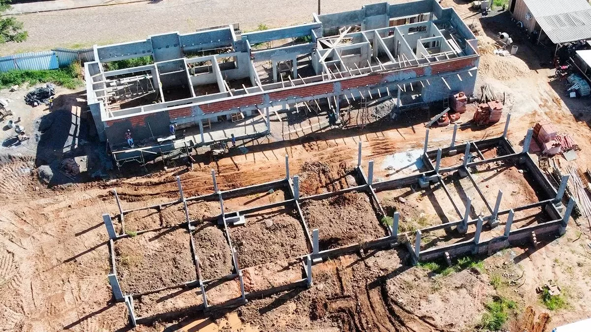 Escola na Vila Feliz, em Parobé, começa a tomar forma